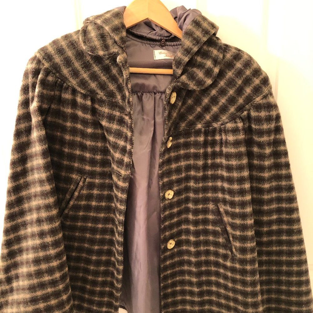 Petite Women's/Child's Checkered Wool Cape